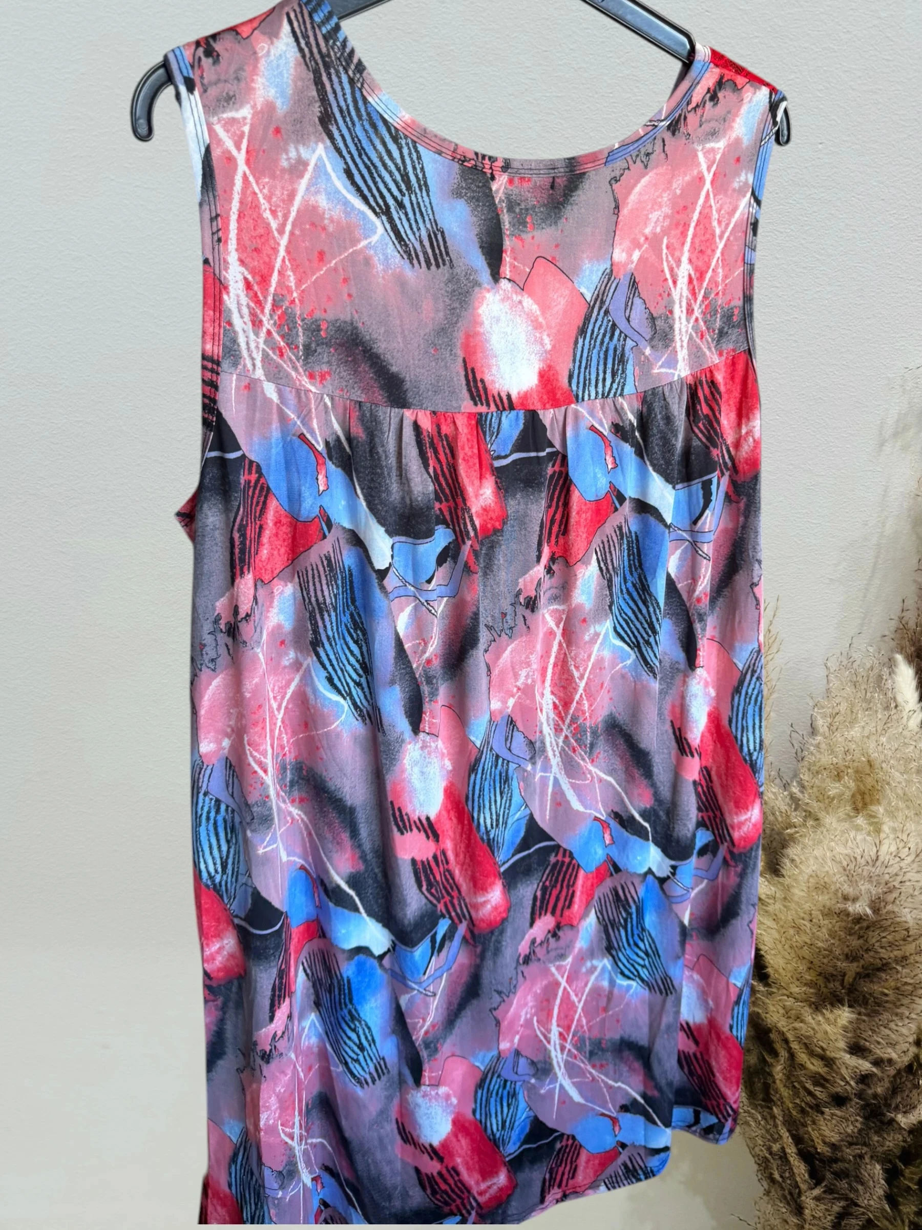 Vestido midi sin mangas rojo y encaje para mujer – photo 4